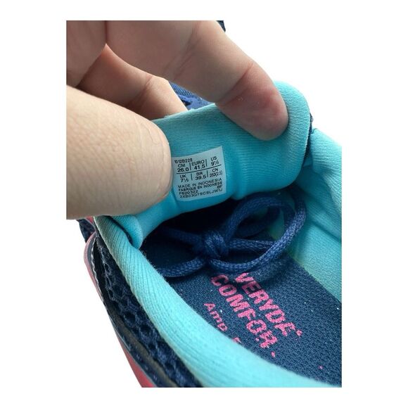 ASICS Gel Contend 7 Running Shoes Womens Sz 9.5 Navy Blue Pink Sneakers 1012B228 - Picture 11 of 11